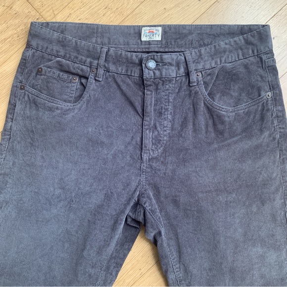 FAHERTY Gray Stretch Organic Cotton Cords- Sz 32- Like New! - Picture 7 of 14